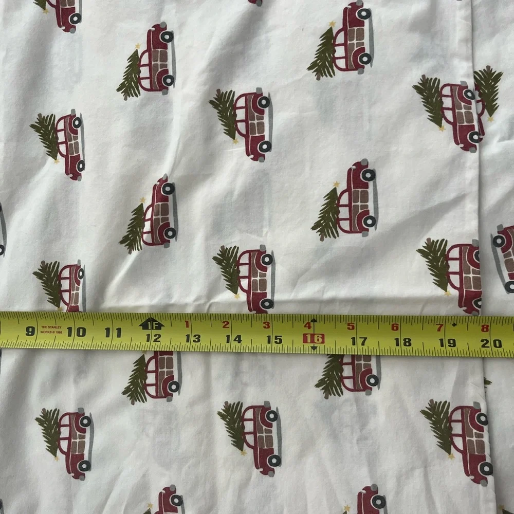 Pottery Barn Woody Car Cotton Pillowcases Christmas Holiday